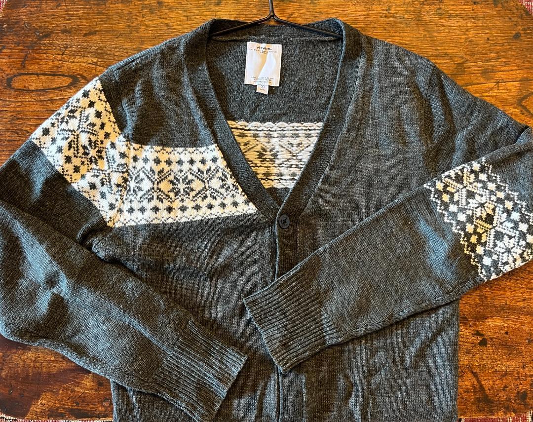 Yahoo!オークション - VISVIM アシンメトリー柄 ニットカーディガン