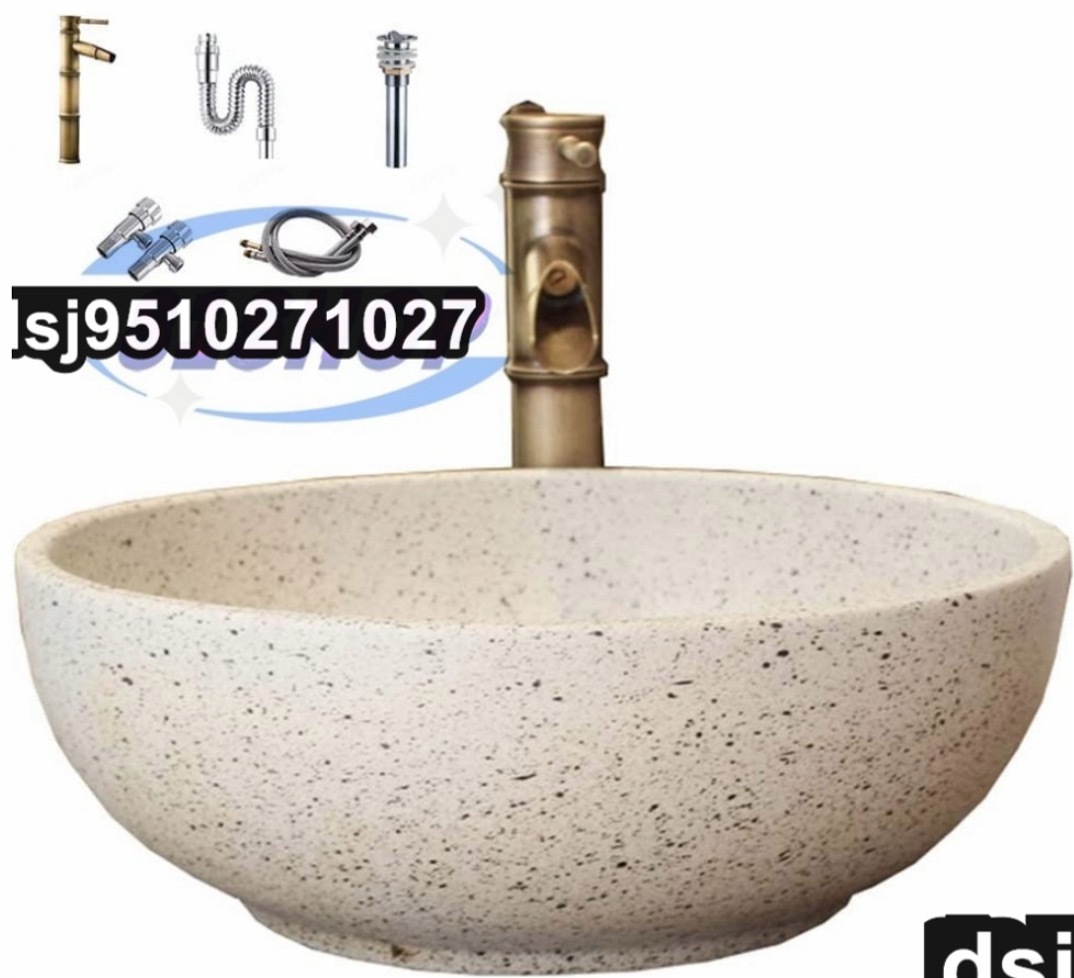 洗面ボウルセット高級洗面台 洗面ボール 陶器 手水鉢 ．手洗器 手洗い鉢 排水金具付き スタイル 洗面器 蛇口
