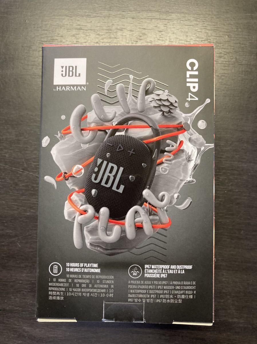 JBL CLIP4 HARMAN Bluetooth speaker new goods unopened black USB C charge IP67 dustproof waterproof portable Hamann clip 4 Bluetooth 