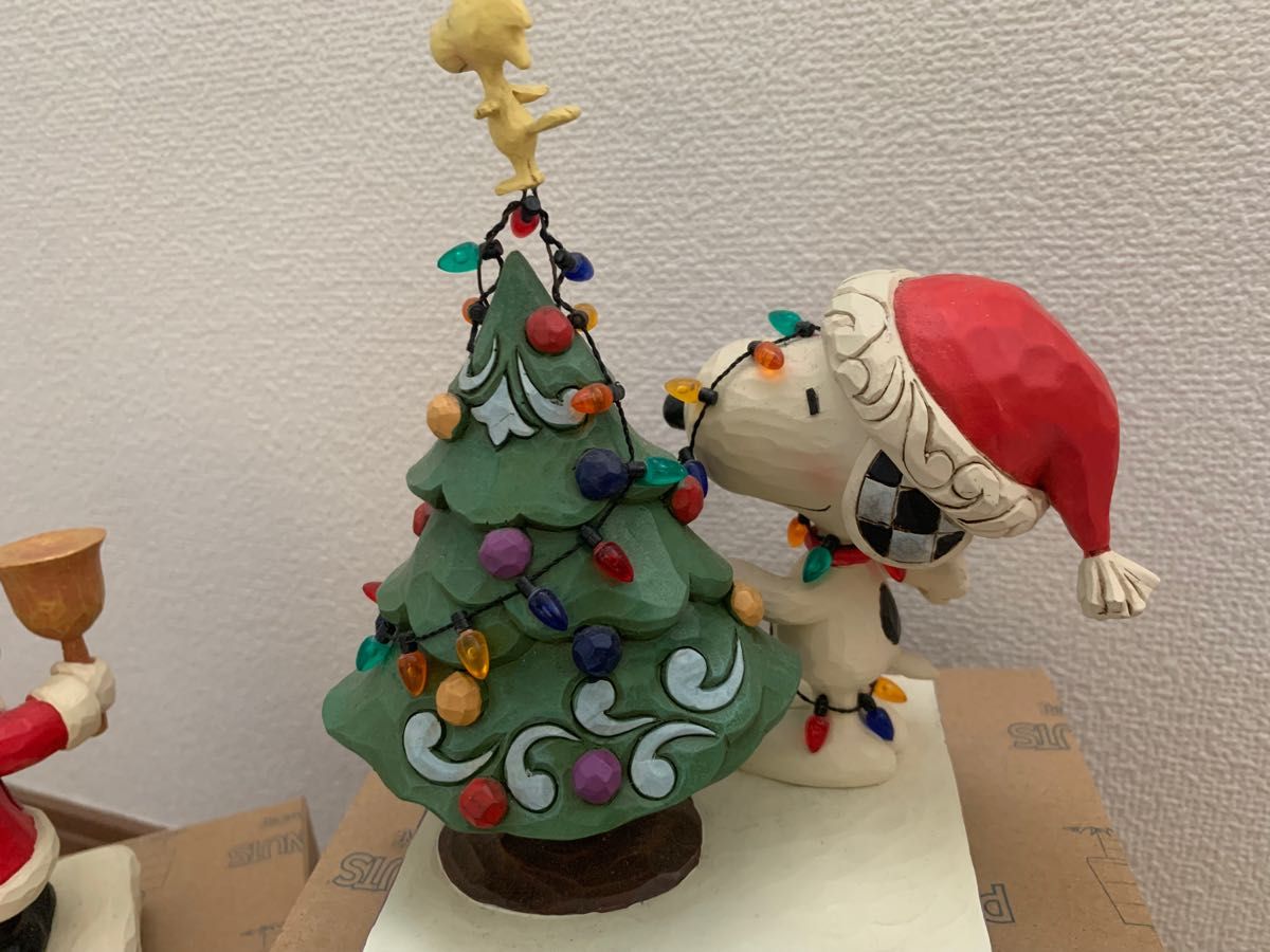 jim shore peanuts スヌーピー  クリスマス　サンタ　ジムショア　