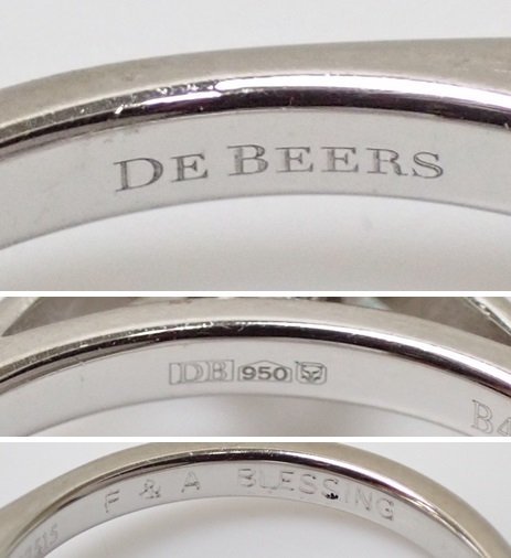 □De Beers/デビアス PT950 × 1.01ctダイヤモンド プラチナリング/証明書類・ケース付き/指輪/宝石/ジュエリー/アクセサリー&1906000002_画像6