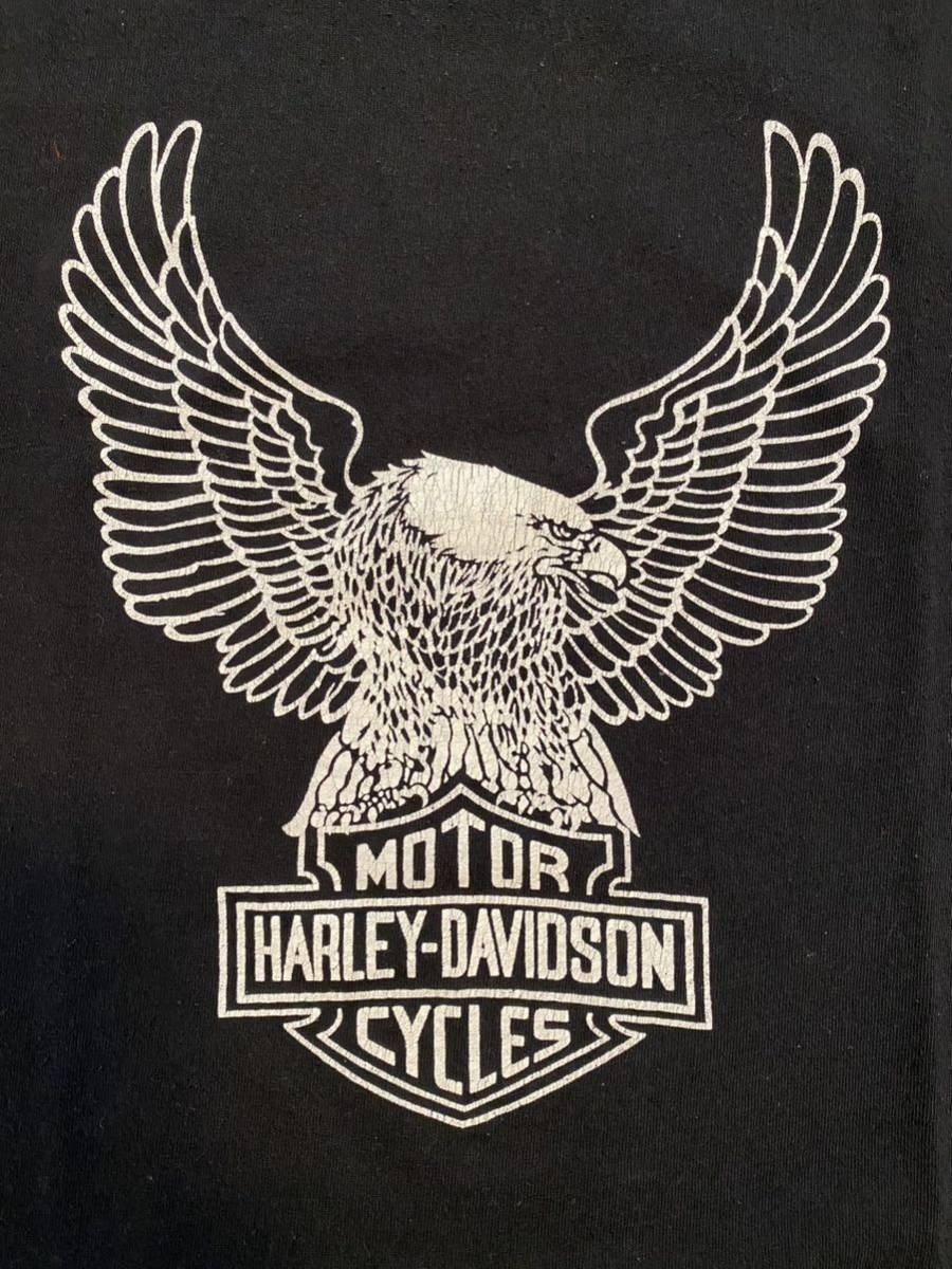 1円スタートヴィンテージハーレーTシャツイーグル70s80s70年代80年代バイカースカルHARLEY DAVIDSON ハーレーダビッドソン半袖Tシャツ_画像1