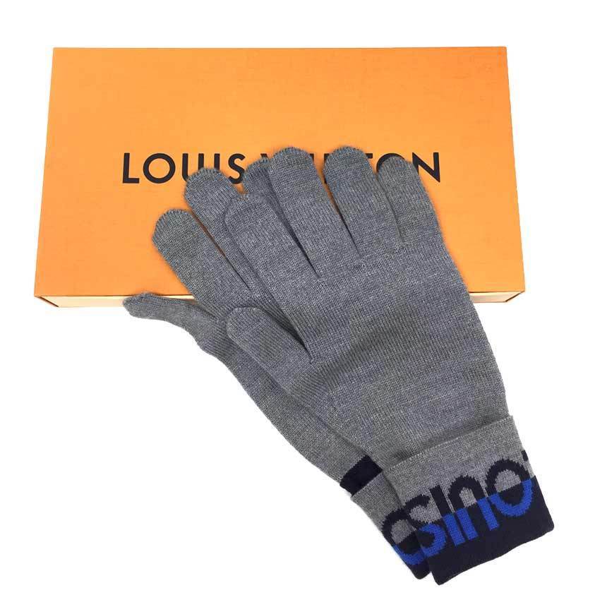 セール ルイヴィトン LOUIS VUITTON 手袋 M71247 グローブ ゴン LV ホライゾン ウール メンズ 服飾小物 未使用 aq5124_画像1