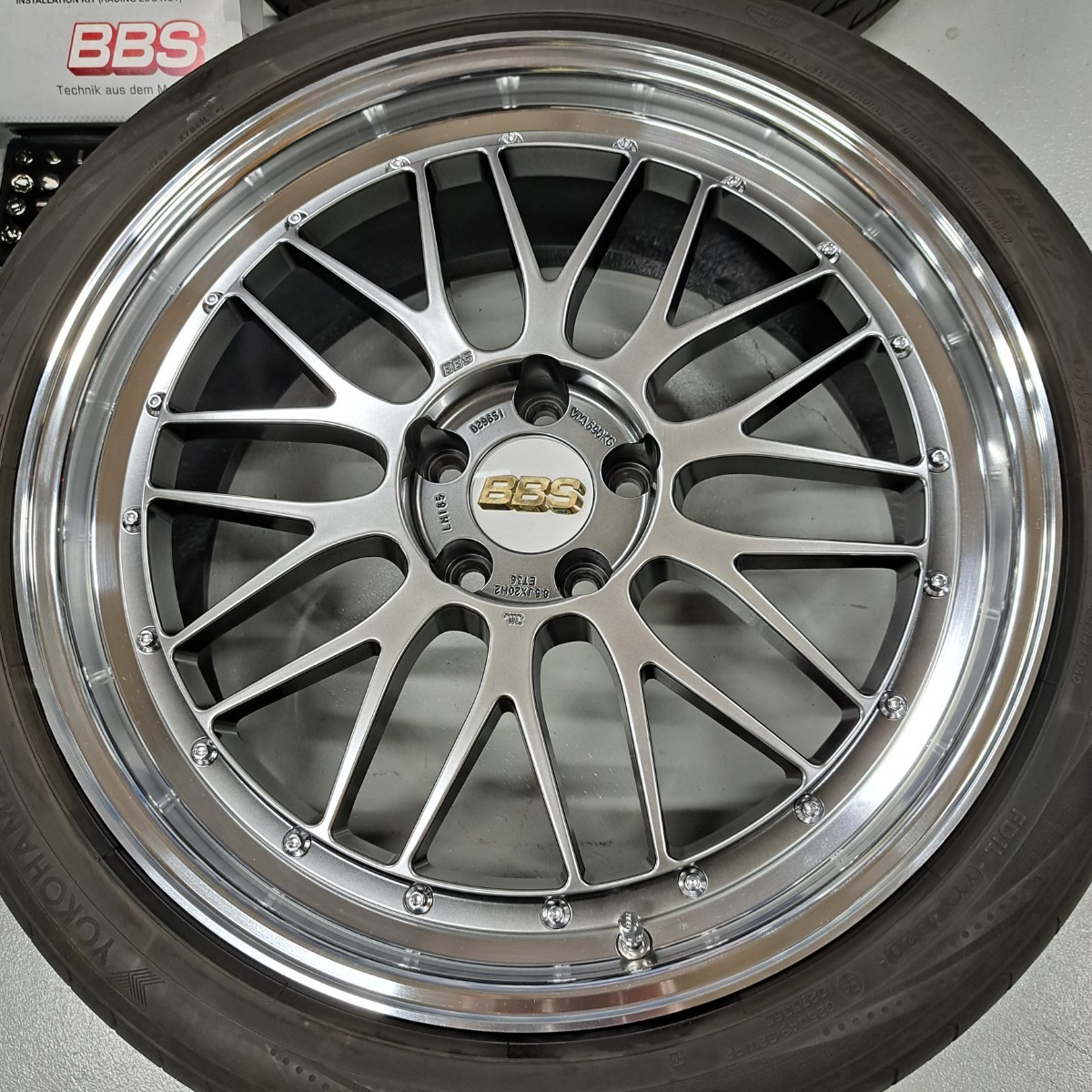 美品☆鍛造・2ピース☆ BBS LM LM185 8.5J+36 114.3 新色DB-BKBD