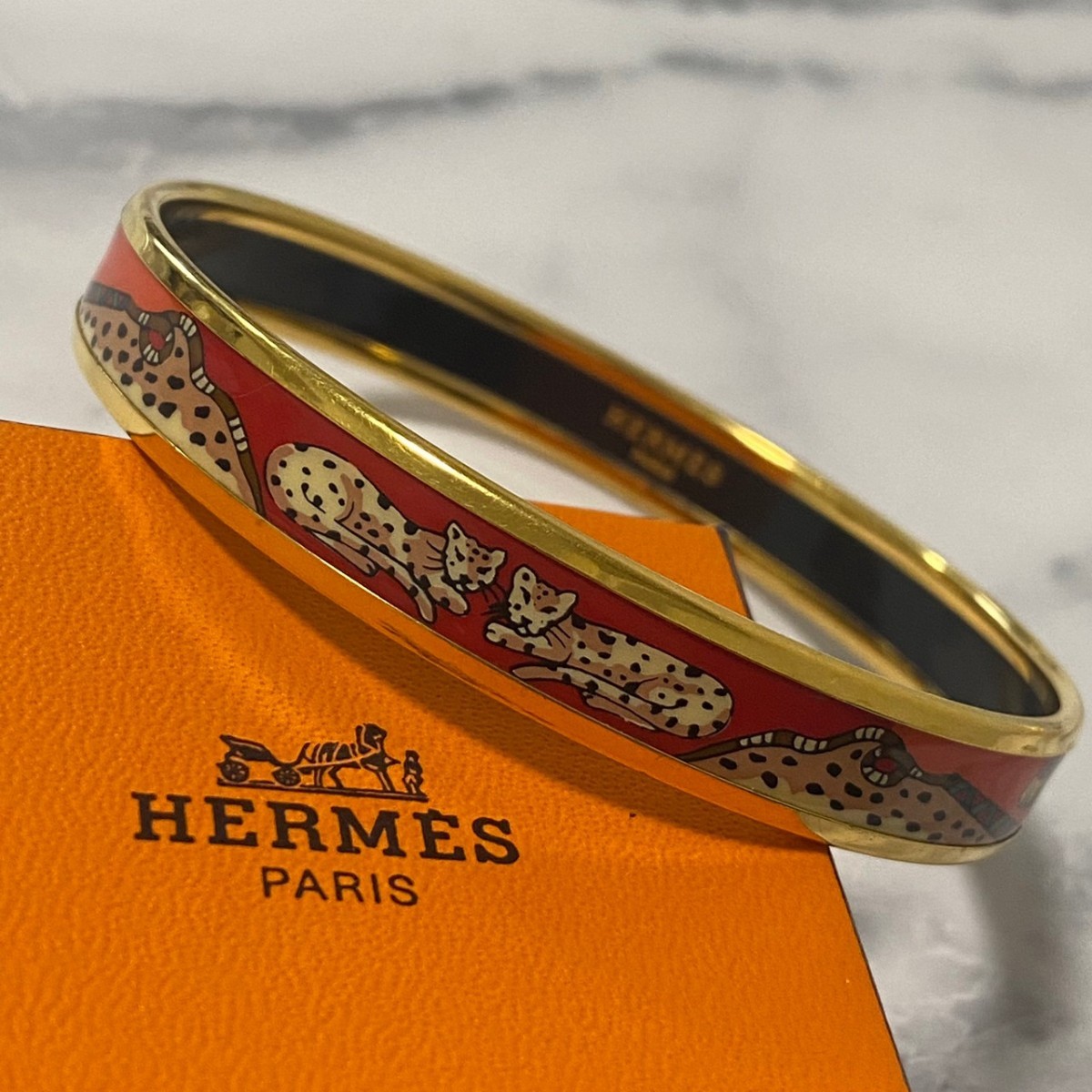 お気にいる】 0924 HERMES エルメス エマイユ PM 七宝焼き バングル