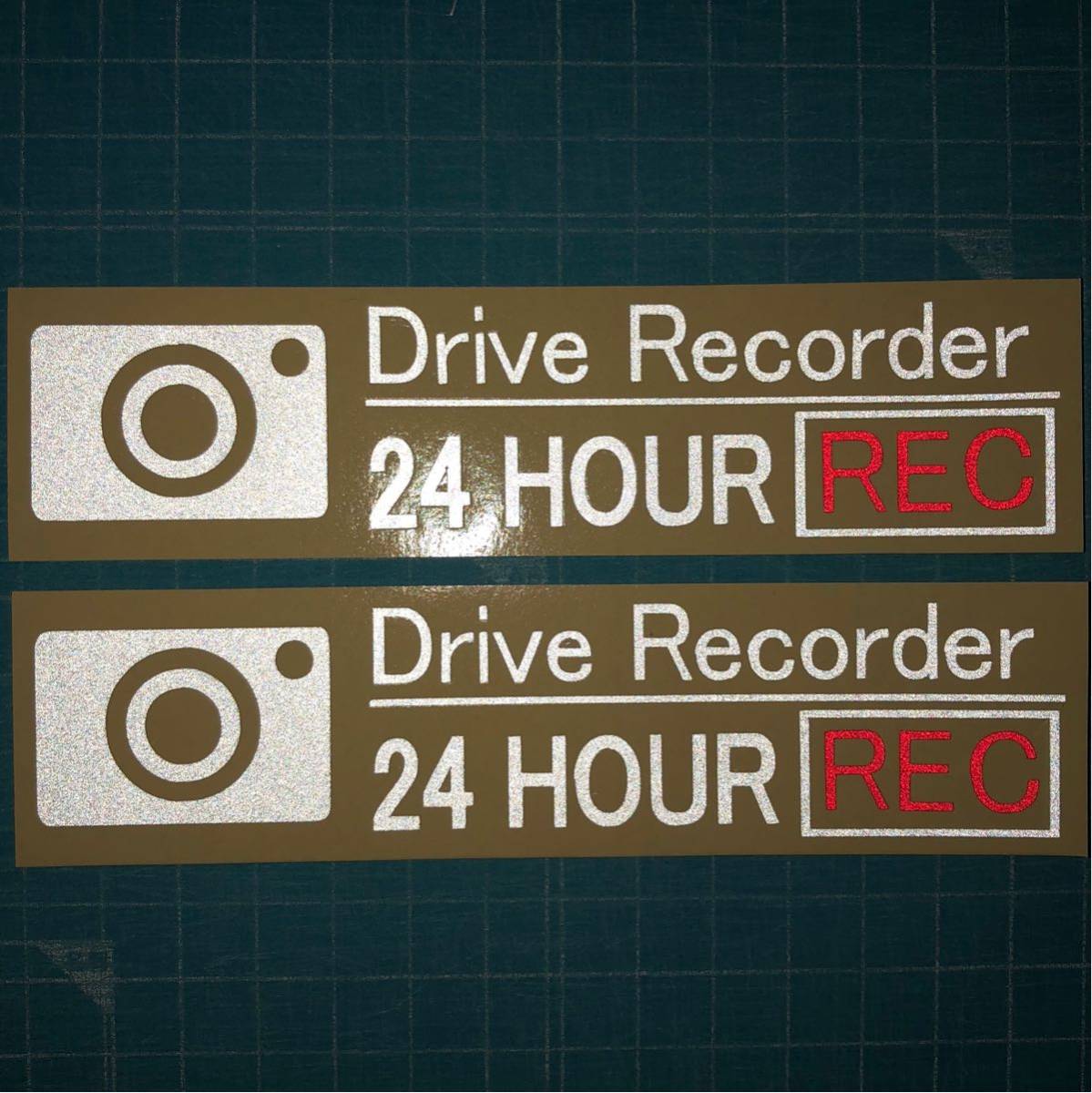  бесплатная доставка регистратор пути (drive recorder) отражающий стикер 24 HOUR REC отражающий серебряный красный 2 листов комплект do RaRe ko21 Hella Flash usdm jdm