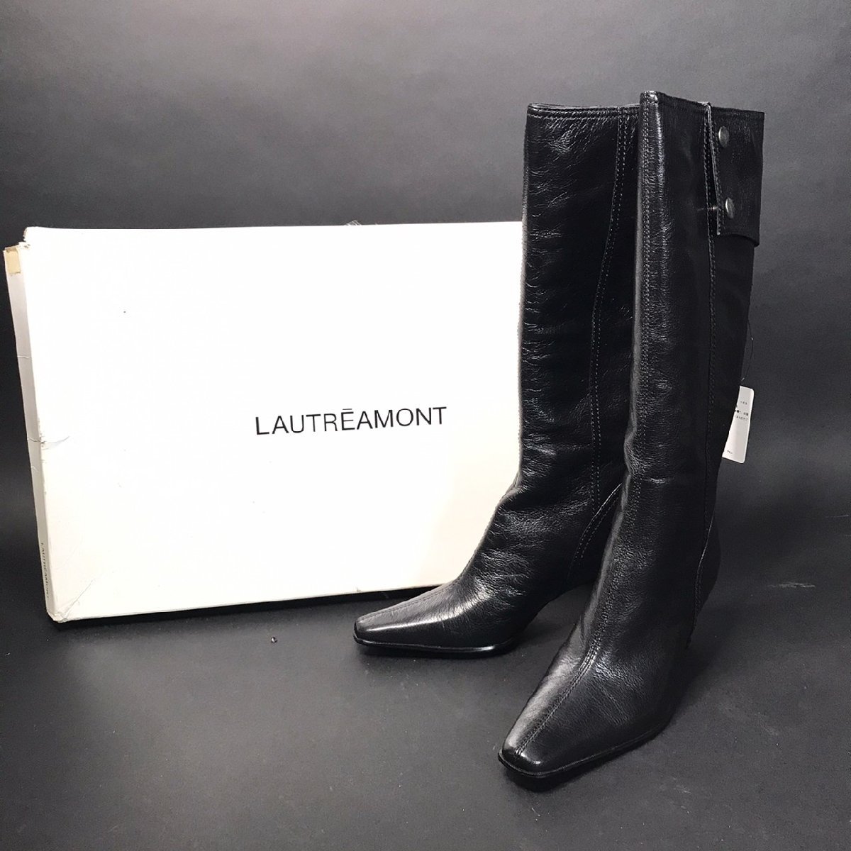 FG0712-2-4-3 Lautreamont Lautreamont Laut Rare Mon Boots Ladies Lady Black 24㎝ 100 размер