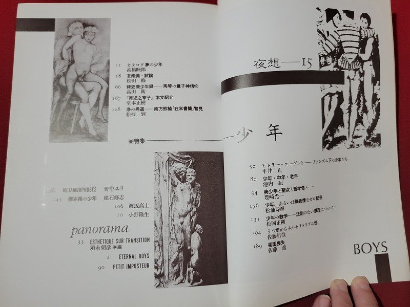 n□　夜想　1985年　15号　特集：少年　ペヨトル工房　/ｄ88_画像3