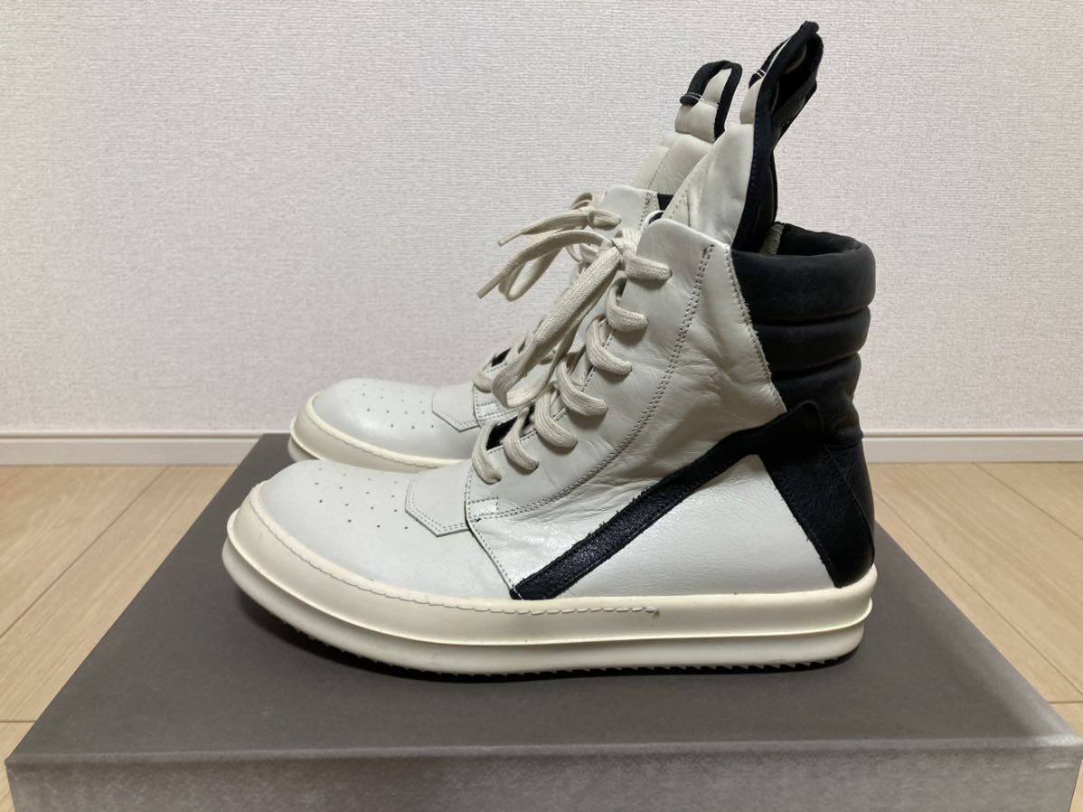 Rick Owens リックオウエンス ジオバスケットスニーカー WHITE/BLACK