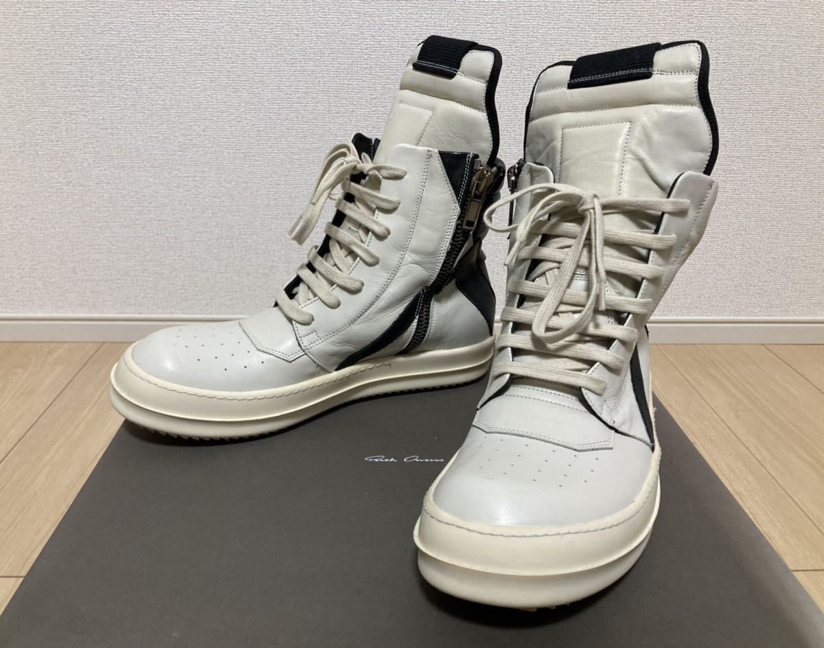 Rick Owens リックオウエンス ジオバスケットスニーカー WHITE/BLACK