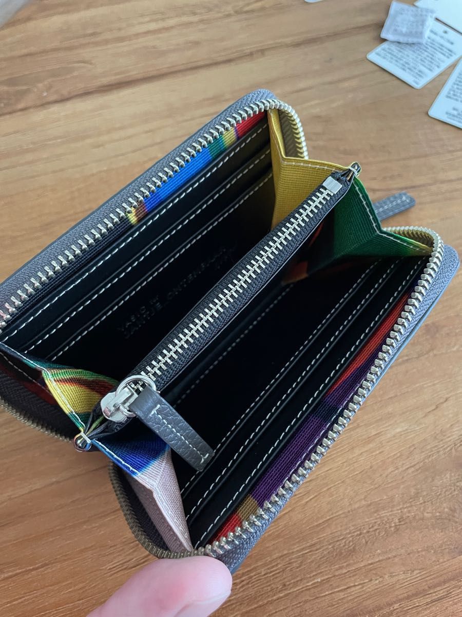 美品】ヤンチェ オンテンバール VASIC フォーチュンウォレット グレー