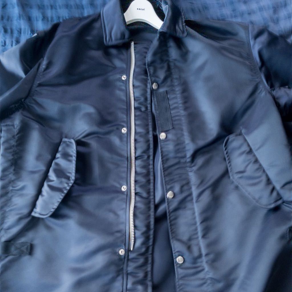 sacai Nylon Twill Coat NAVY サイズ 1-