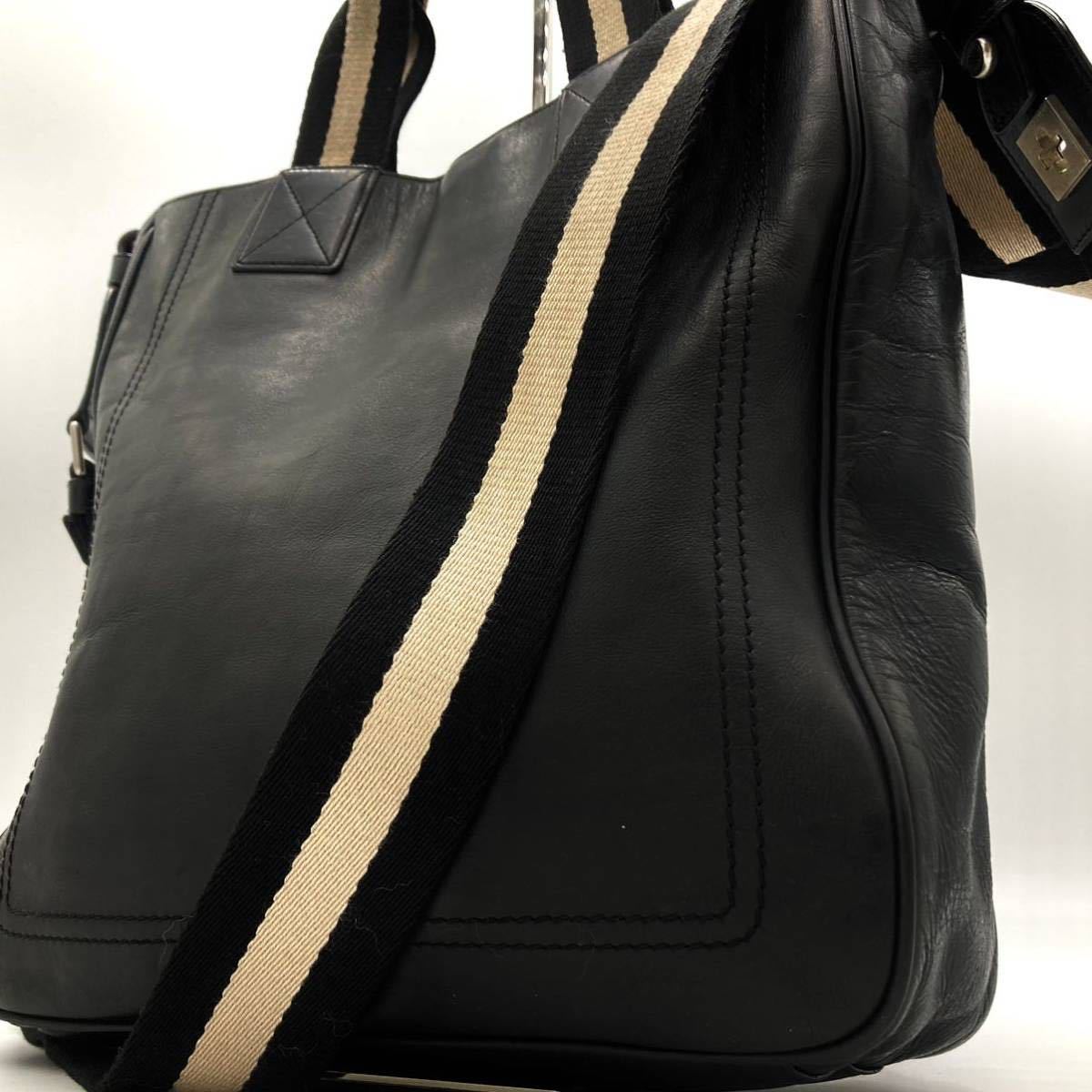 1円 【希少・美品】 BALLY バリー トートバッグ ビジネス A4収納