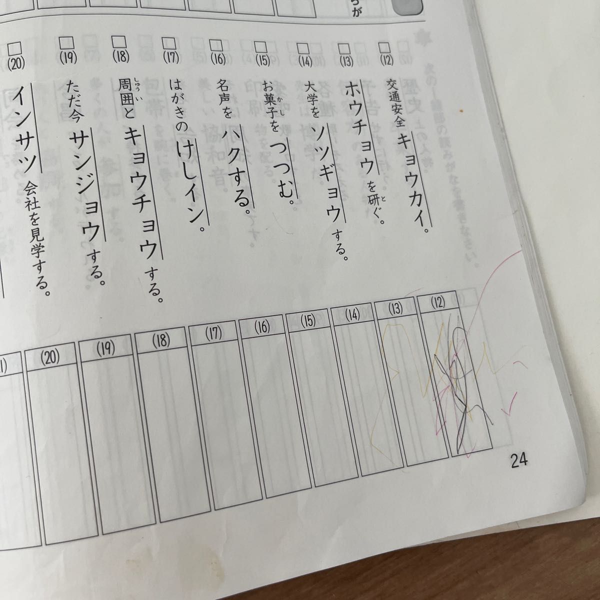 馬渕教室 中学受験コース 漢字の学習(2)