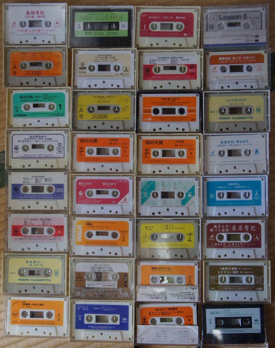 【ジャンク品】再生用カセットテープ(演歌等) 約108本_画像3
