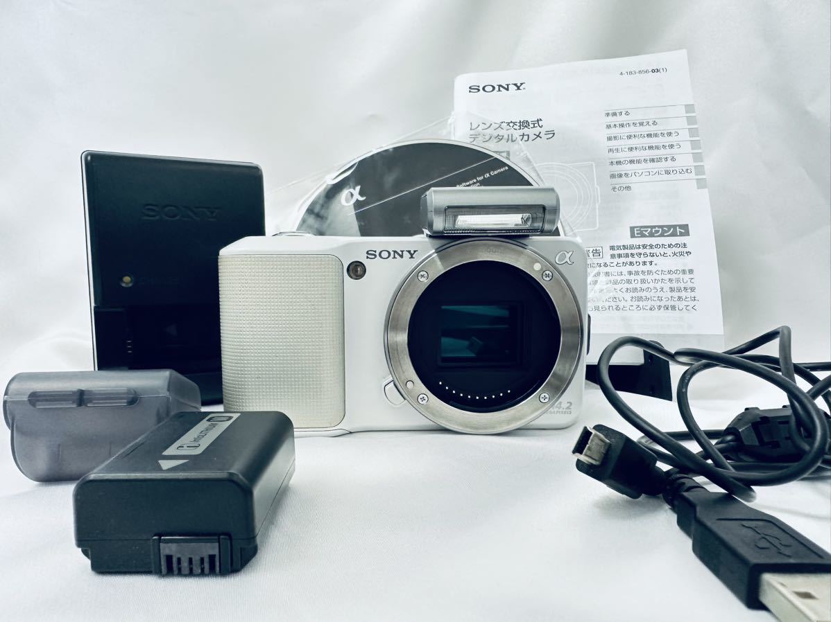 素晴らしい ソニー 【光学美品】 SONY #B-0024 ホワイト ボディ NEX-3