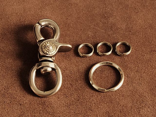 brass decoration na ska n key holder brass men's key ring Gold metal belt loop hook kalabina key storage metallic material key chain 