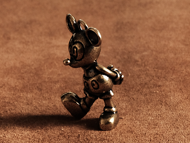 真鍮 ねずみ キーホルダー (キャラクター）ネズミ 鼠 マウス ブート キーリング 面白グッズ テーマパーク 遊園地 ブラス ゴールドの画像4