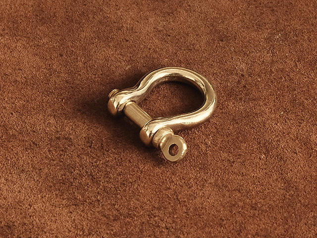 真鍮 ツリバリフック シャックルキーホルダー ( Lサイズ）かぎ針 ベルトフック ブラス メンズ レディース キーリング ゴールドの画像4
