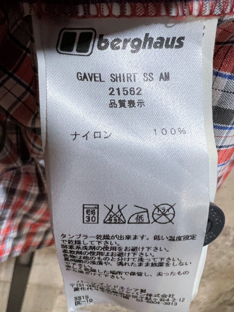 美品 バーグハウス GAVEL SHIRT M チェック 半袖シャツ berghaus 21562_画像5