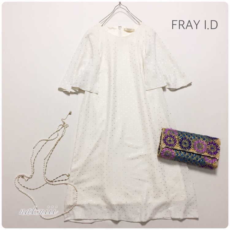 Paypayフリマ Fray I D フレイアイディー ドット 水玉 フレア 袖 フレアスリーブ ワンピース Paypayフリマ Fray I D フレイアイディー ドット 水玉 フレア 袖 フレアスリーブ ワンピース