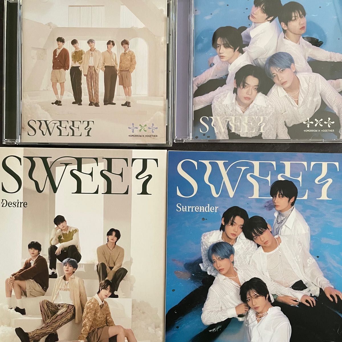 TXT 日本2ndアルバム　SWEET ユニバ4形態セット　チャームセット　ユニバ店舗購入特典付き