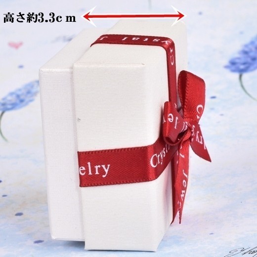  prompt decision new goods ribbon attaching gift box 38 piece set ring necklace pendant present white red box summarize large amount wrapping vanity case square 