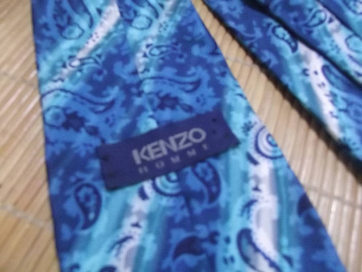 まとめて即決！ケンゾーオム KENZO HOMME　イタリア製　シルク絹100％　ネクタイ_画像2