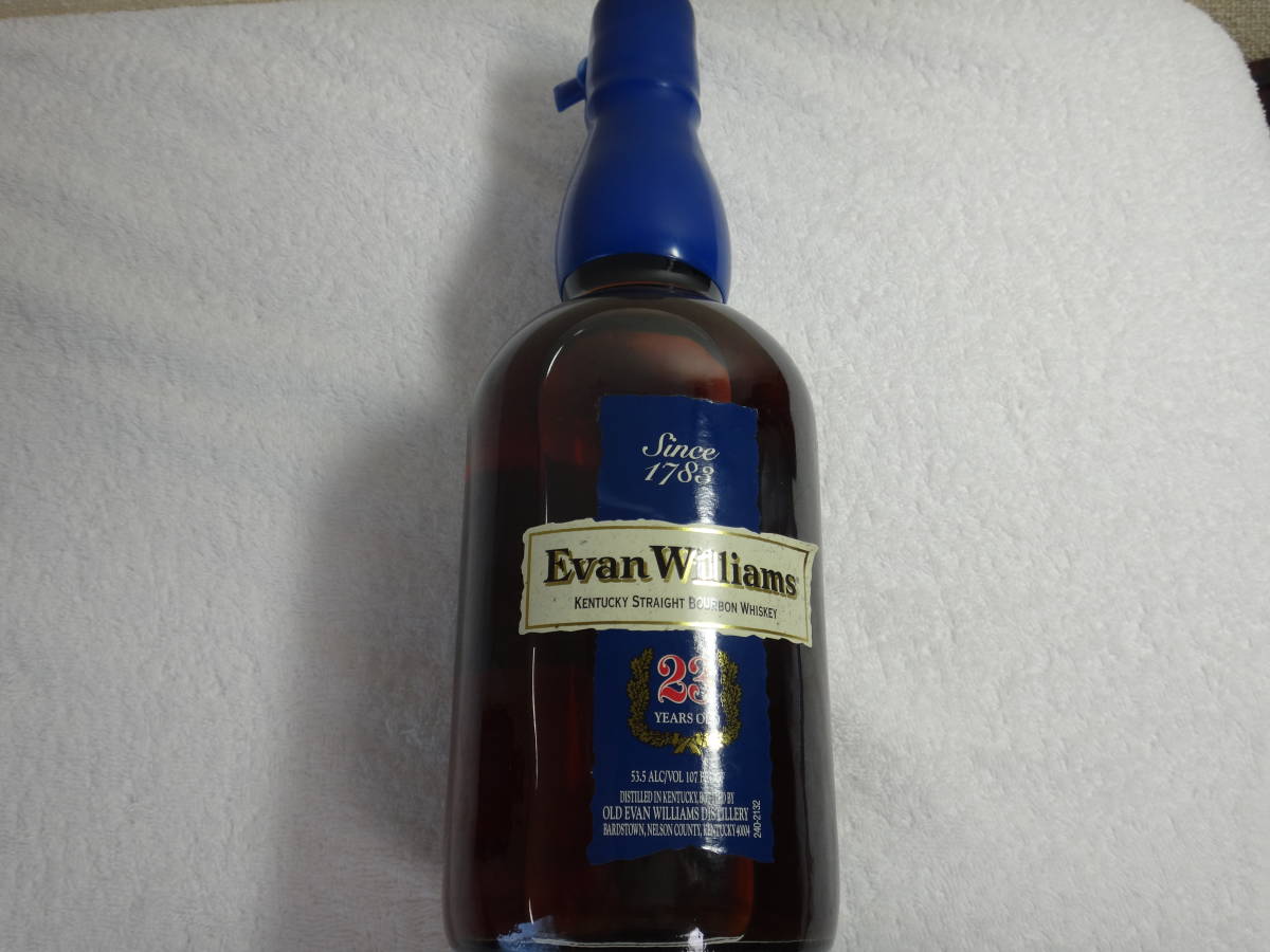 未開封新品Evan Williams23年（Bourbonウイスキー)750ml・Alc.53 5度