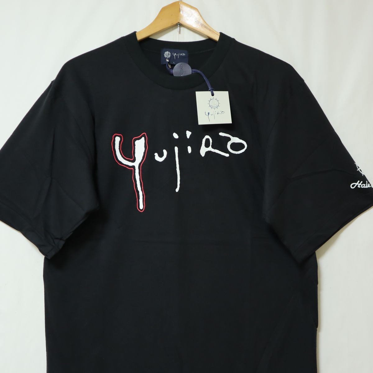 新品 未使用 小樽 石原裕次郎記念館限定 石原裕次郎 YUJIRO サイン入り Tシャツ 黒 L サイズ ( 検索 石原プロ 西部警察 太陽にほえろ_画像1