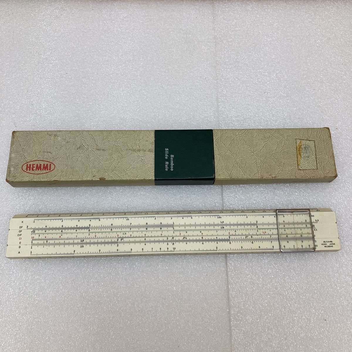 YK5788 SUN HEMMIhemi счет сяку No.2664S Bamboo Slide Rule бамбук производства линейка чертёж измеритель сделано в Японии текущее состояние товар 0803