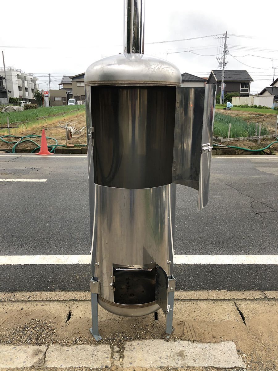 自作ステンレス圧力タンク焼却炉、年経っても原型のままです。ご希望