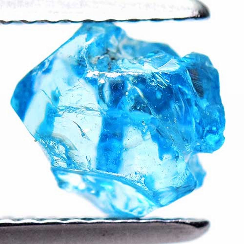 [ world. raw ore : blue zircon 3.35ct:3123] non heating madaga Skull production Natural Blue Zircon Rough mineral gem specimen jewelry Madagascar