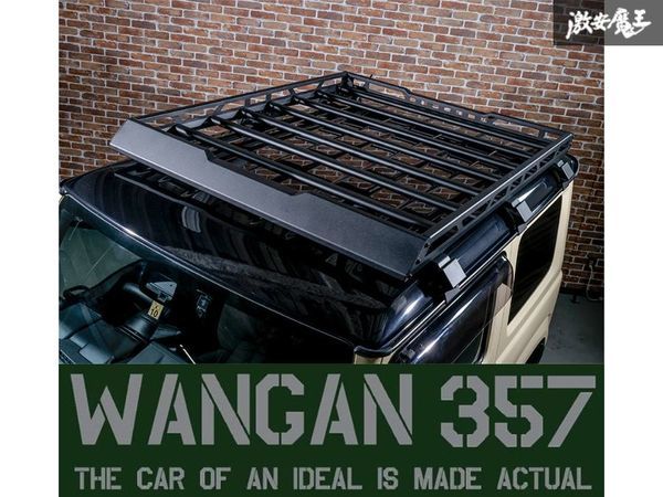 ※WANGAN357 ジムニー シエラ JB64W JB74W ルーフラック ルーフキャリア アルミ ブラック アウトドア カスタム 新品! 在庫有り! 即納!_画像1