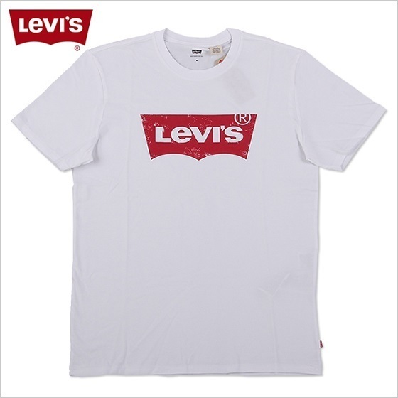 XL 白赤 リーバイス ロゴ Tシャツ LOGO ホワイト レッド アメージング 通販 服 バットウイング LEVIS levis 大きいサイズ ビッグサイズ_画像2