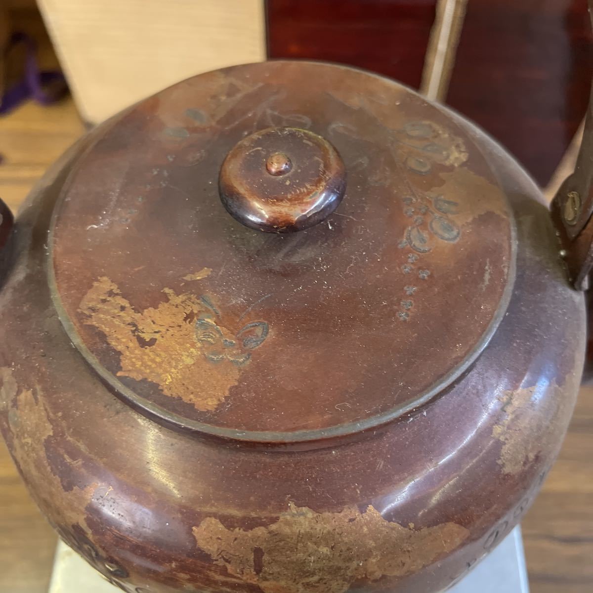8-19 時代物水注薬缶やかん詳細不明茶道具銅製| JChere雅虎拍卖代购
