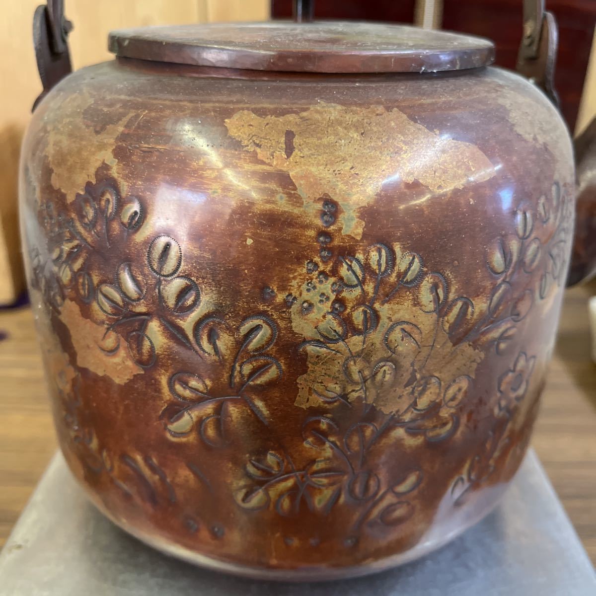 8-19 時代物水注薬缶やかん詳細不明茶道具銅製| JChere雅虎拍卖代购