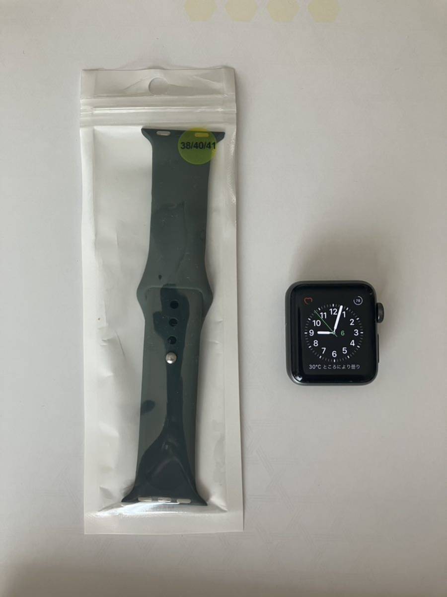 Apple Watch Series3 38mm Space Gray Aluminum Black Sport (GPS