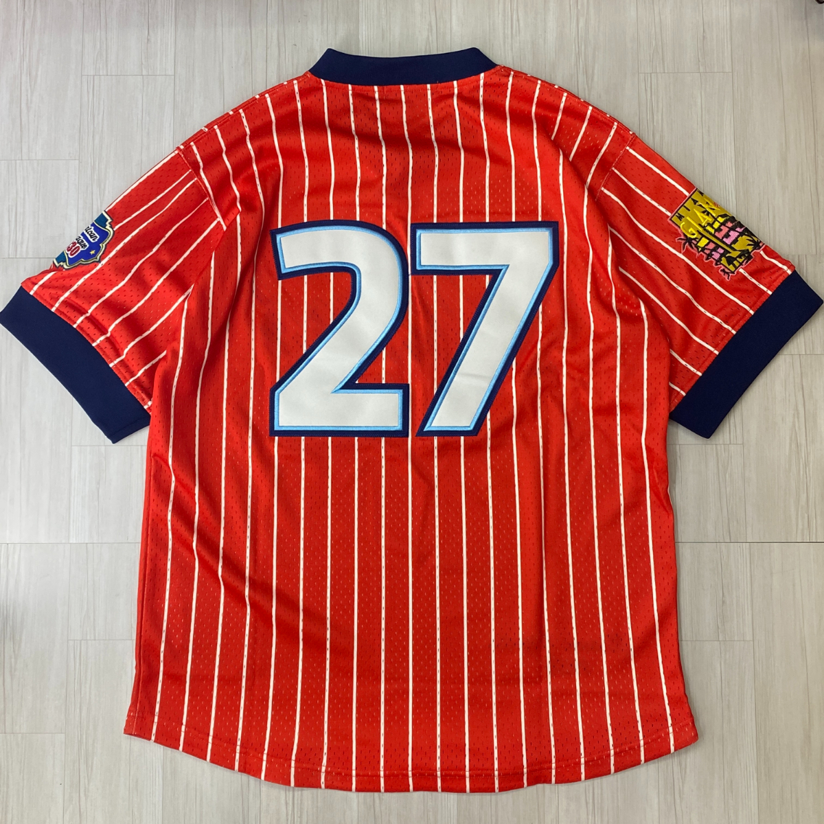 USA正規品 【M】 HGC ニグロリーグ Negro League マイアミ ジャイアンツ Miami Giants 背番号27 Vネック ベースボールシャツ ユニフォーム USA正規品 【M】 HGC ニグロリーグ Negro League マイアミ ジャイアンツ Miami Giants 背番号27 Vネック ベースボールシャツ ユニフォーム