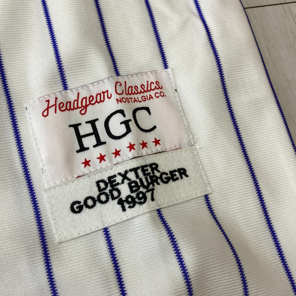 USA正規品 【XL】 Headgear Classics ヘッドギアクラシックス 1997年 Good Burger グッドバーガー HGC ベースボールシャツ #97 デクスター_画像3