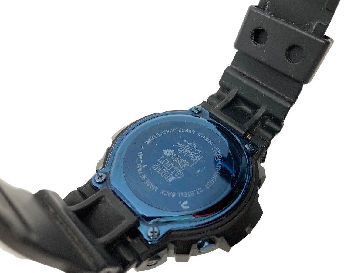 CASIO (カシオ) G-SHOCK Gショック × STUSSY (ステューシー) 別注 腕時計 30周年 コラボ DW-6900ST 黒×青 ブラック ブルー メンズ/028_画像10