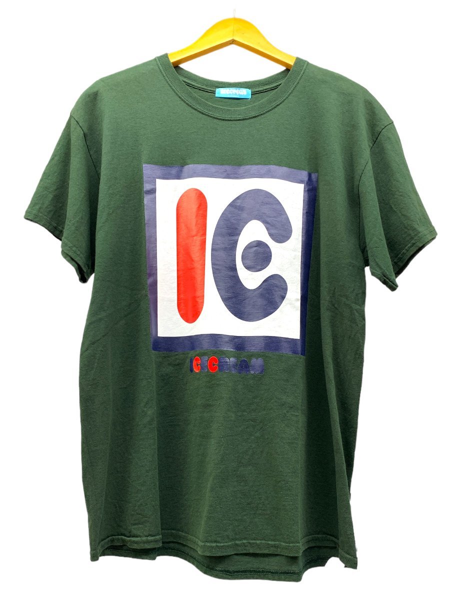 ICE CREAM (アイスクリーム) Tシャツ プリントT ロゴ 半袖 L グリーン メンズ/025_画像1
