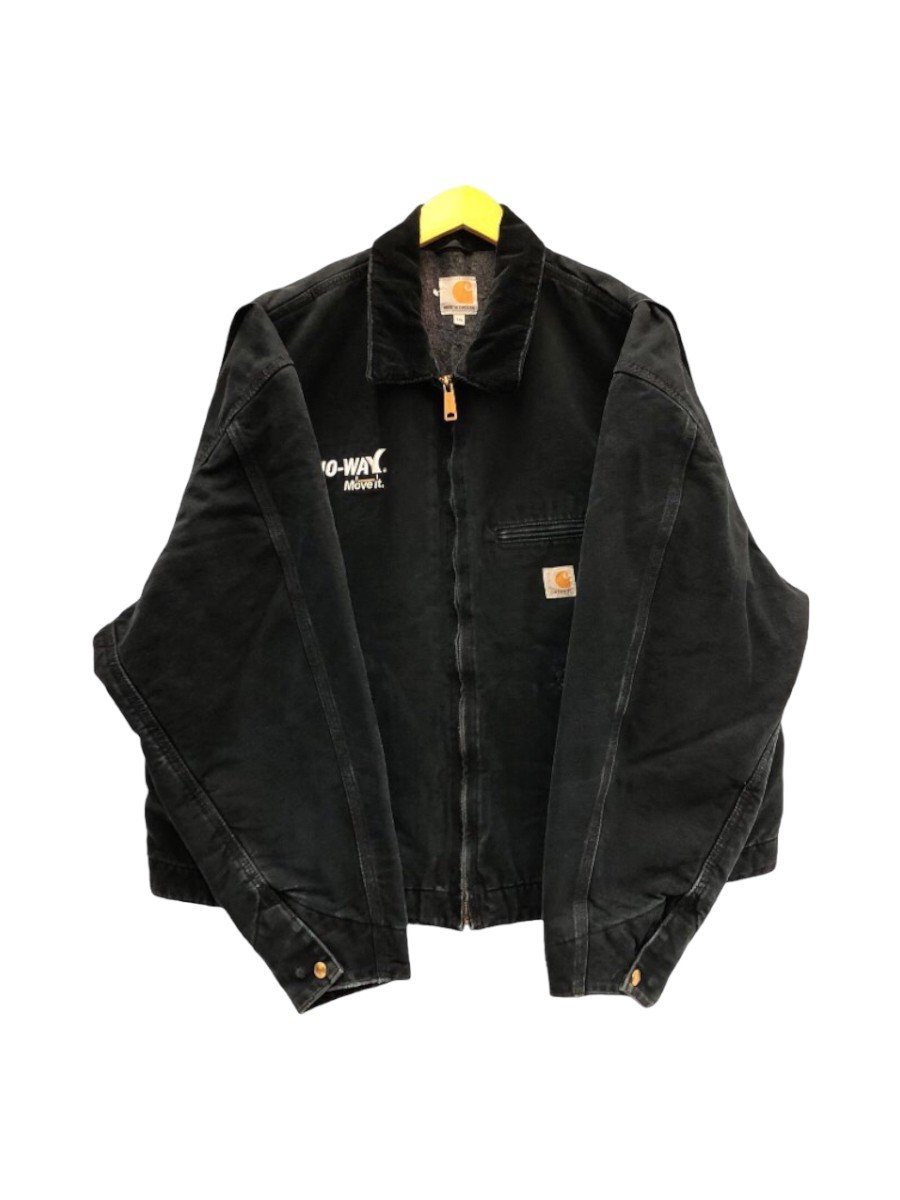 Carhartt (カーハート) デトロイトジャケット ダックジャケット 125周年記念 企業系 裏キルティング 黒 3XL USA製 古着 J001 BLK/078