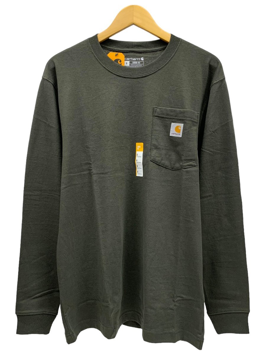 Carhartt (カーハート) Workwear LS Pocket T-Shirt ロンT 長袖Tシャツ K126 ダークグリーン PEAT S メンズ /036_画像1