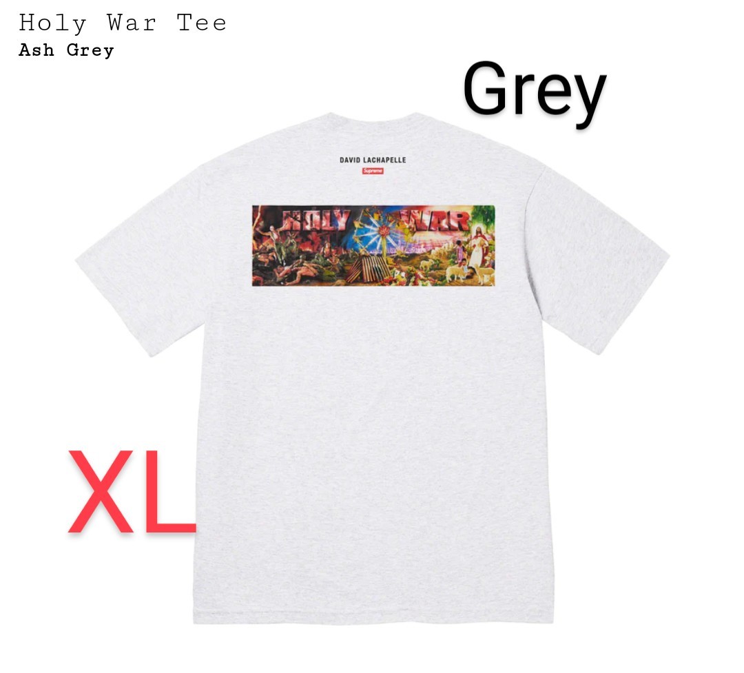 XLサイズ Supreme Holy War Tee Ash Grey シュプリーム ホーリー ウォー Tシャツ 新品　未使用　グレー_画像1