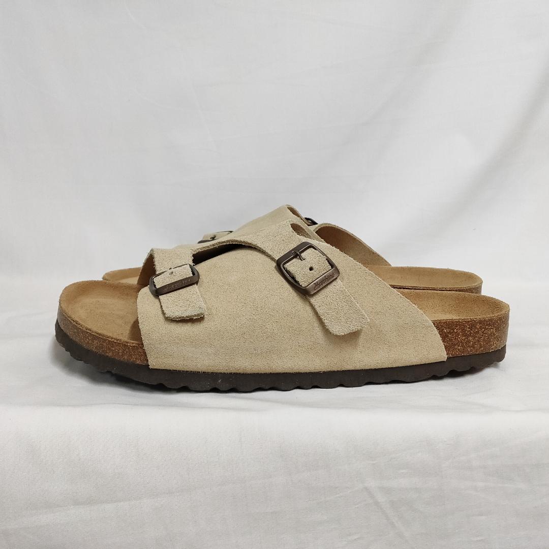 ○★新品 未使用 HAWKINS デュエロ 定番スエードレザーサンダル ベージュ 28cm相当 ○●
