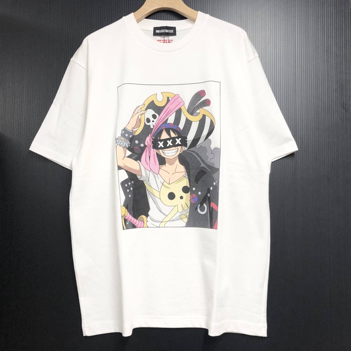 ○★訳有り新品未使用　 GOD SELECTION XXX (ゴッドセレクショントリプルエックス)　ONE PIECE　Tシャツ　M　ホワイト★○