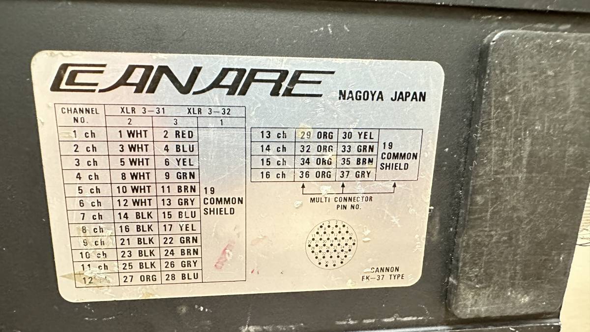 □CANARE 16B1F2□16chシングルボックス(XLRメス)マルチ □CANARE 16B1F2□16chシングルボックス(XLRメス)マルチ