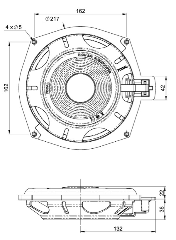 正規輸入品 FOCAL フォーカル BMW 車種別専用 サブウーハー 20cm （2Ω） ISUB BMW 2 （単品）_画像4