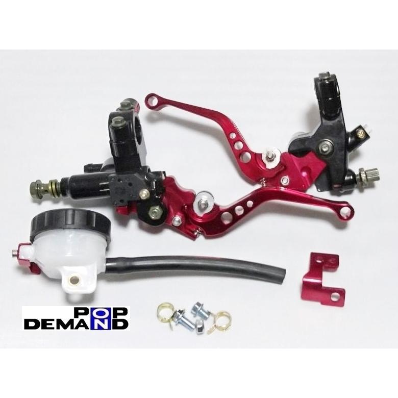 ◇送料無料◇汎用 赤 ブレーキ クラッチ マスターシリンダーセット レッド DF200E DR250R DR250S DR-Z250 RMX250 RMX250S RM-Z250_画像3